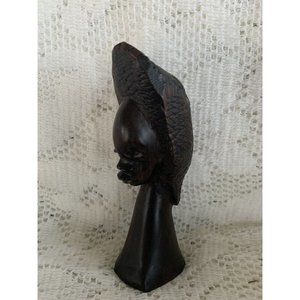 BEAUTIFUL AFRICAN ETHNIC ART 4.5” WOMAN WOOD CARVING FIGURE